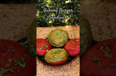 Colourful Nutritious Easy Burger Sandwich #easyrecipe #recipeoftheday #indiakatadka #breakfast #food