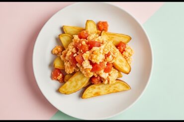 Air Fryer Sweet Potato & Tomato Egg Sauce, Healthy Dinner Recipes In Air Fryer, Air Fryer Breakfast
