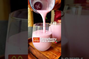 Thick Strawberry Shake | Healthy Milkshake | McDonald’s #recipe #strawberry #shake #smoothie #winter