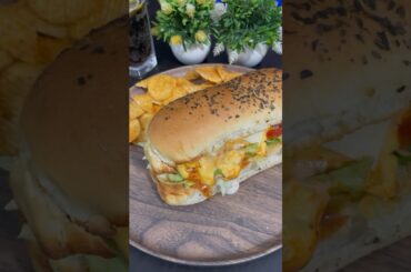 Healthy & Easy Veggie Delight Subway Sandwich #veggiedelight #subway #subwaysandwich #sandwich