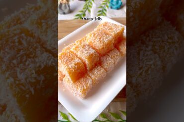 Healthy Orange Jelly | Only 3 Ingredients | No Gelatin No Agar Agar | Quick Dessert #shorts