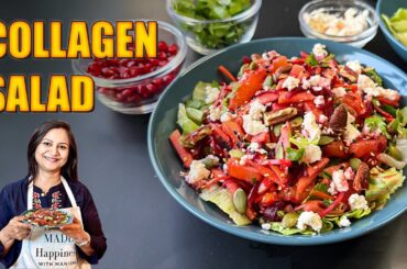 Glow from Inside! ABC Salad with Orange Dressing | Collagen Booster Salad Recipe |Quick Salad Recipe