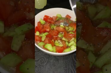 Quick & Healthy Cucumber Tomato Salad! No Cooking Needed!