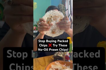 Healthy Snack Recipe | Crispy Rice Paper Prawn Chips Without Oil #shorts #food