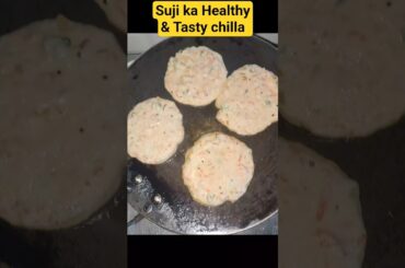 Suji ka Healthy Chilla | Soft & Tasty Breakfast Recipe | #shorts #yt #shortfeed #sujichilla #viral