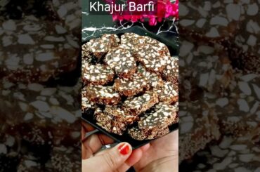 Sugar Free Dates and Nuts Roll | Khajur Barfi Recipe |Healthy Sweet Recipe#shorts #sugarfree