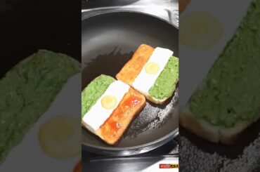 Tricolour Sandwich Recipe|Tiranga Sandwich|Independence Day Special Sandwich|#shorts|BahariByanjon
