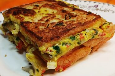 Egg Vegetable Sandwich Recipe | Healthy & Easy Breakfast Sandwich