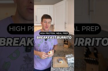 High Protein Bacon Breakfast Burrito Recipe #shorts