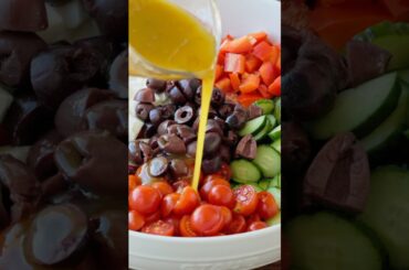 Fresh Greek Salad for a Healthy Start #shorts