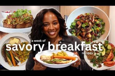 a week of healthy and savory breakfast ideas | plant-based