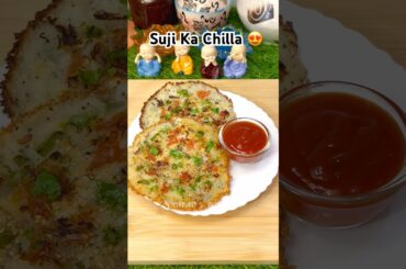 Sirf 10 Minute Me Healthy Suji Chilla | Instant Breakfast Recipe #shorts #food #viral #youtubeshorts