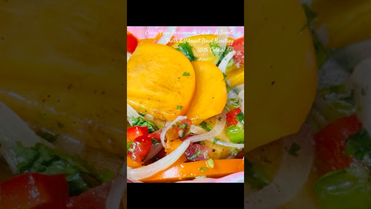 Stop scrolling! This sweet, crunchy Fuyu Persimmon Salad will change your salad game! #shortsviral Stop scrolling! This sweet, crunchy Fuyu Persimmon Salad will change your salad game! #shortsviral