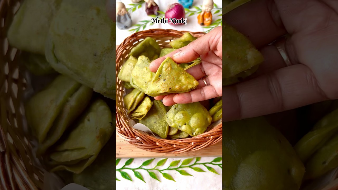 Crispy Methi Nimki | Spiced Indian Tea-Time Snack | Perfectly Crunchy #shorts Crispy Methi Nimki | Spiced Indian Tea-Time Snack | Perfectly Crunchy #shorts