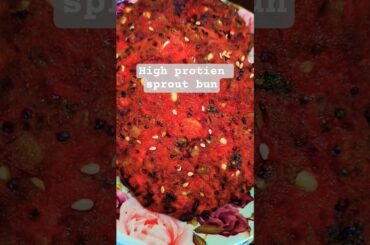 Green Moong Sprout Tikki bun- High Protein #cooking #recipe #shorts #healthy #protein#ytshort