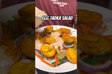Egg Tadka Salad #food #spicy #asmr #recipe #telugufitness #foodie #diet