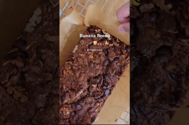 Banana Bread Moist and Healthy with Rolled Oats #baking