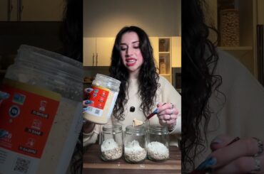 Salted caramel overnight oatmeal #healthyfood #mealprep #healthyrecipes