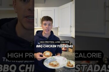 BBQ Chicken Tostadas High Protein Recipe #shorts