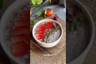 Strawberry Chia Pudding | High protein breakfast ideas | Healthy recipes | Weight loss recipes