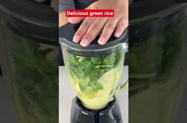 Delicious green rice healthy and easy to make. #food #cooking #greenrice