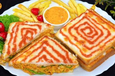 Ramadan Special Cheesy Chicken Fajita Sandwich | Iftar Recipe | Quick & Easy Sandwich