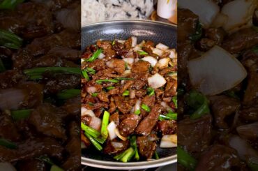 Mongolian Beef Easy Recipe Better than Takeout! #shorts