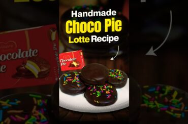 Handmade  Lotte Choco Pie Recipe #shortsfeed #lottechocopie  #youtubeshorts #crispyfoodkitchen