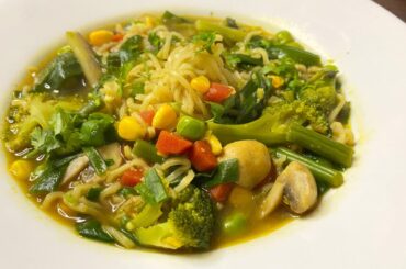 5 minutes Healthy Recipe | Quick & Easy dinner ideas | Veggie Maggie Recipe | Soup Recipe | snacks