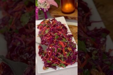 Red Cabbage, Beet & Pomegranate Salad  #healthysalad #beetroot #saladrecipe #homemadefood#eatclean