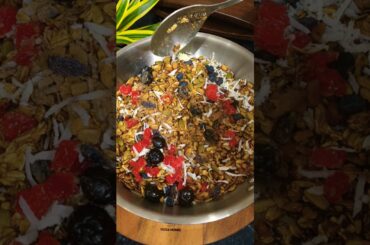 No Sugar Granola Recipe at Home | Best Weight Loss & PCOD Snack #ytshorts #recipe