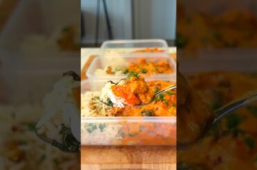 Easy High Protein Vegan Meal prep with tofu and rice