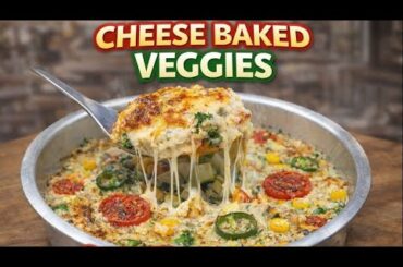 Cheese Baked Vegetables | Healthy Dinner Recipe | Bina Fry Kiye