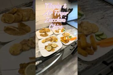 What’s for Dinner? Baked Tilapia & Zucchini Chips #dinnerideas dinnerideas