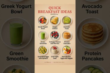 Quick Breakfast Ideas | Healthy, Fast & Energizing Mornings #HealthTips