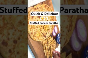 The BEST Paneer Paratha Ever | Quick & Easy Indian Breakfast #protein #easyrecipe  #telugu #healthy