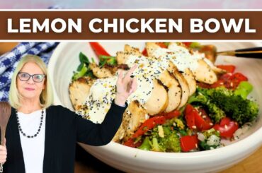 Low Calorie High Protein Meals: Lemon Garlic Chicken Bowl (Meal Prep!) | Dr. Joanette