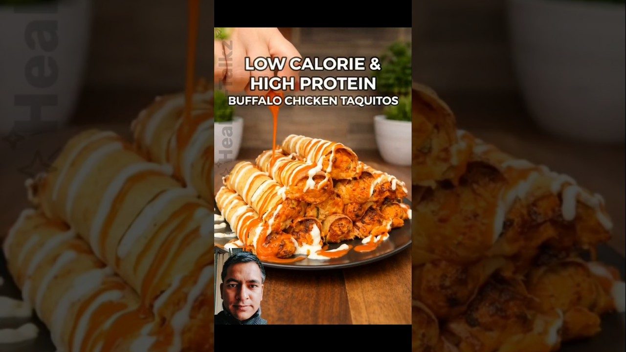 Low Calorie High Protein Buffalo Chicken Taquitos | Easy Meal Prep Recipe #shorts #healthtalkz #asmr Low Calorie High Protein Buffalo Chicken Taquitos | Easy Meal Prep Recipe #shorts #healthtalkz #asmr