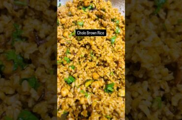 Healthy Lunch Idea | Chole Brown Rice in 15 Mins