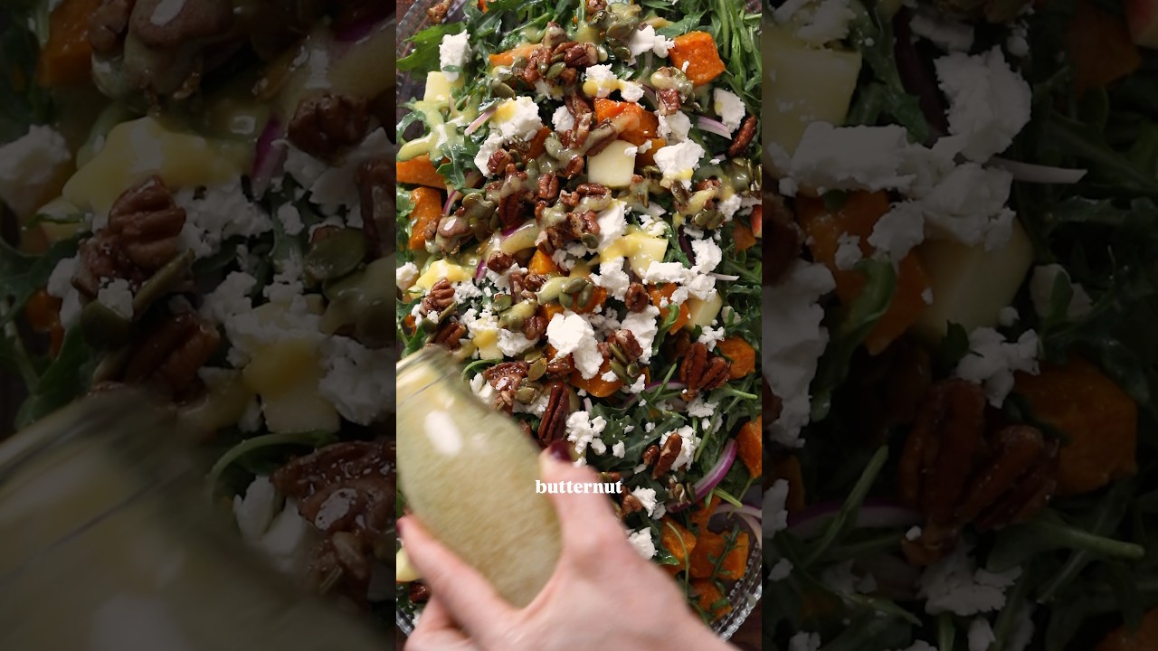 Roasted butternut squash & feta salad #saladrecipe Roasted butternut squash & feta salad #saladrecipe