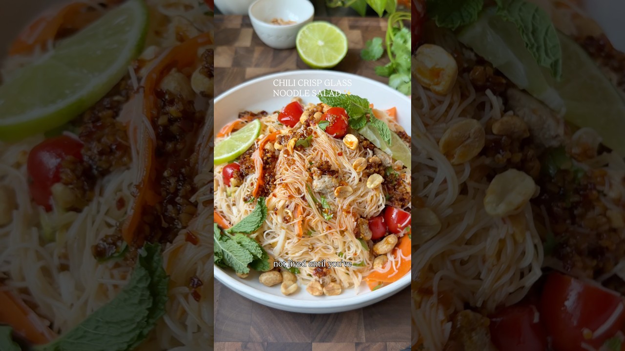 Chili Crisp Glass Noodle Salad #proteinrecipes #healthydinner #easyrecipe Chili Crisp Glass Noodle Salad #proteinrecipes #healthydinner #easyrecipe