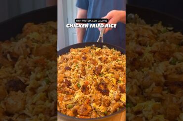 Macro-Friendly, High Protein Chicken Fried Rice #shorts