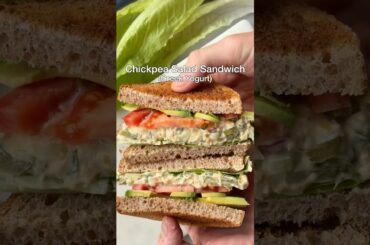 Chickpea Salad Sandwich with Greek Yogurt