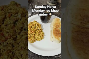 My quick healthy Breakfast (andaa bhurji Pav) #breakfast #food #cooking #viral #andabhurjirecipe