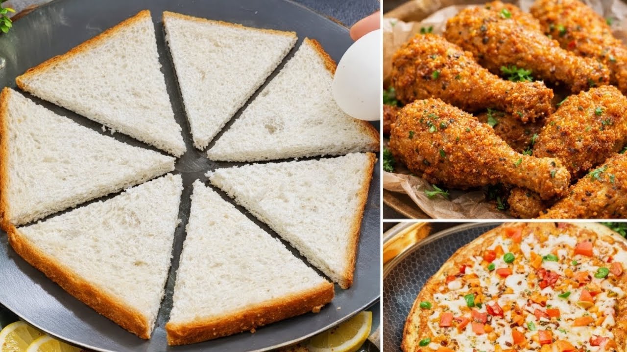2 Minutes Bread Recipe | Healthy Bread Egg Sandwich Pizza | New Recipe | Bread Snacks Recipes 2 Minutes Bread Recipe | Healthy Bread Egg Sandwich Pizza | New Recipe | Bread Snacks Recipes