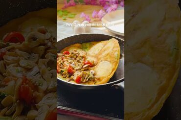 High Protein Egg Omelette with Veg Rings | No Bread Breakfast for Weight Loss