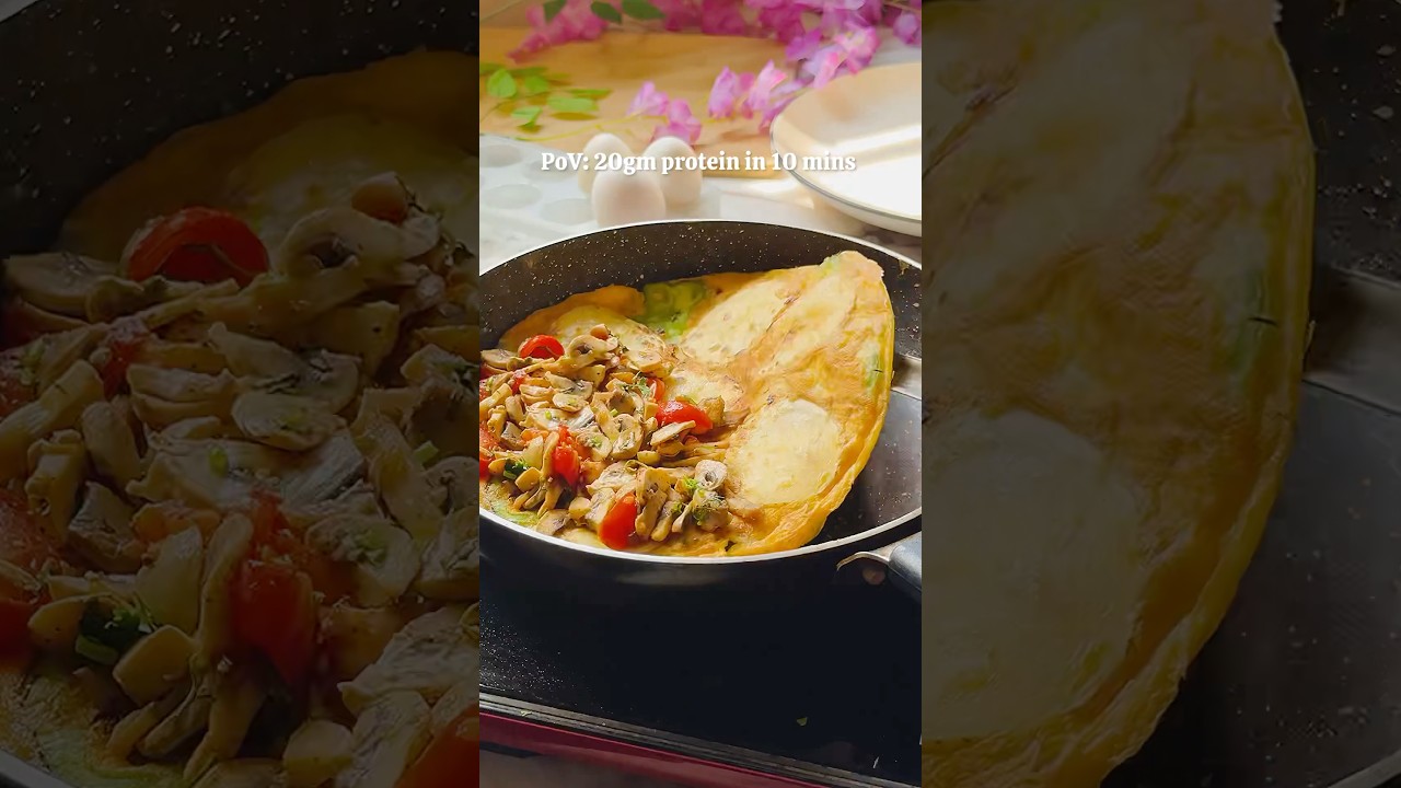 High Protein Egg Omelette with Veg Rings | No Bread Breakfast for Weight Loss High Protein Egg Omelette with Veg Rings | No Bread Breakfast for Weight Loss