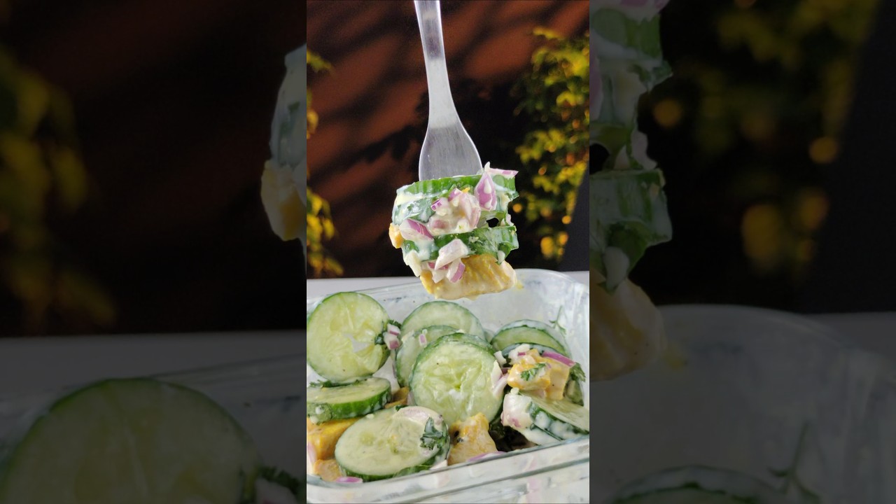 How to make cucumber salad | Healthy chicken salad recipes for weight loss #shorts #salad #asmr How to make cucumber salad | Healthy chicken salad recipes for weight loss #shorts #salad #asmr