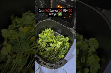Coriander powder in Airfryer| Airfryer Coriander#coriander #corianderpowder #shorts #airfryer #dry