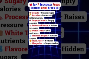 Top 7 Breakfast Foods Doctors Avoid For Seniors After 60